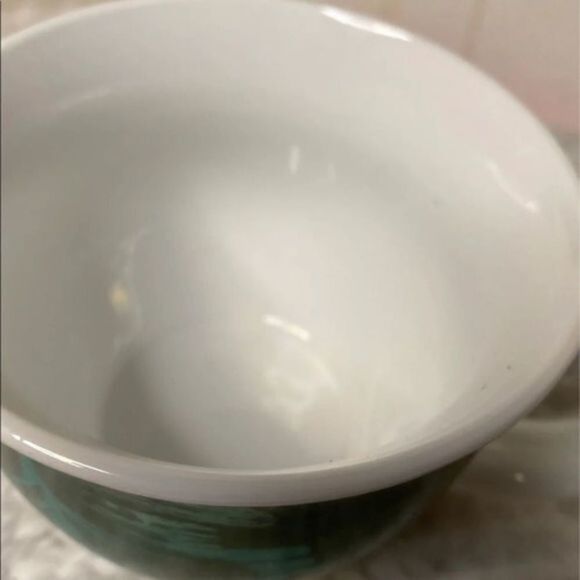 Starbucks Coffee Holiday Mug 2014 Green Turquoise Christmas Trees 14 Oz - Picture 3 of 4